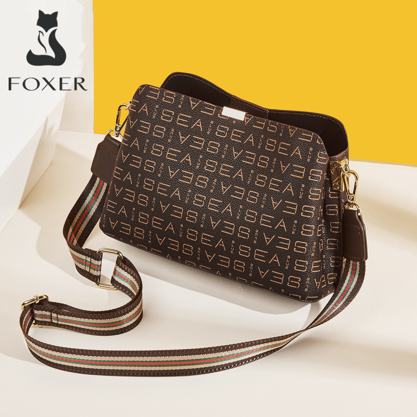 Vintage Leatherwork - FOXER Women's Shoulder Bag PVC Leather