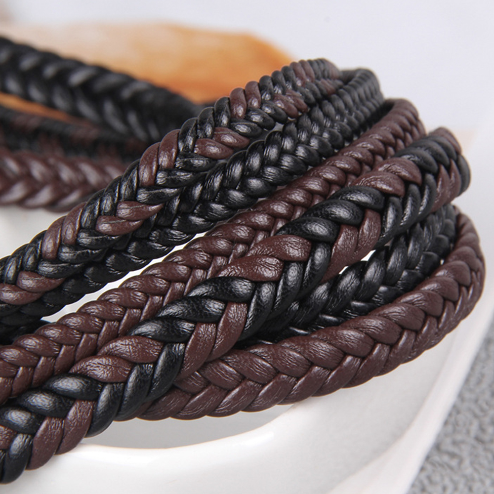 Leatherwork Diy - 2meters PU Leather Cord 6mm/8mm Flat