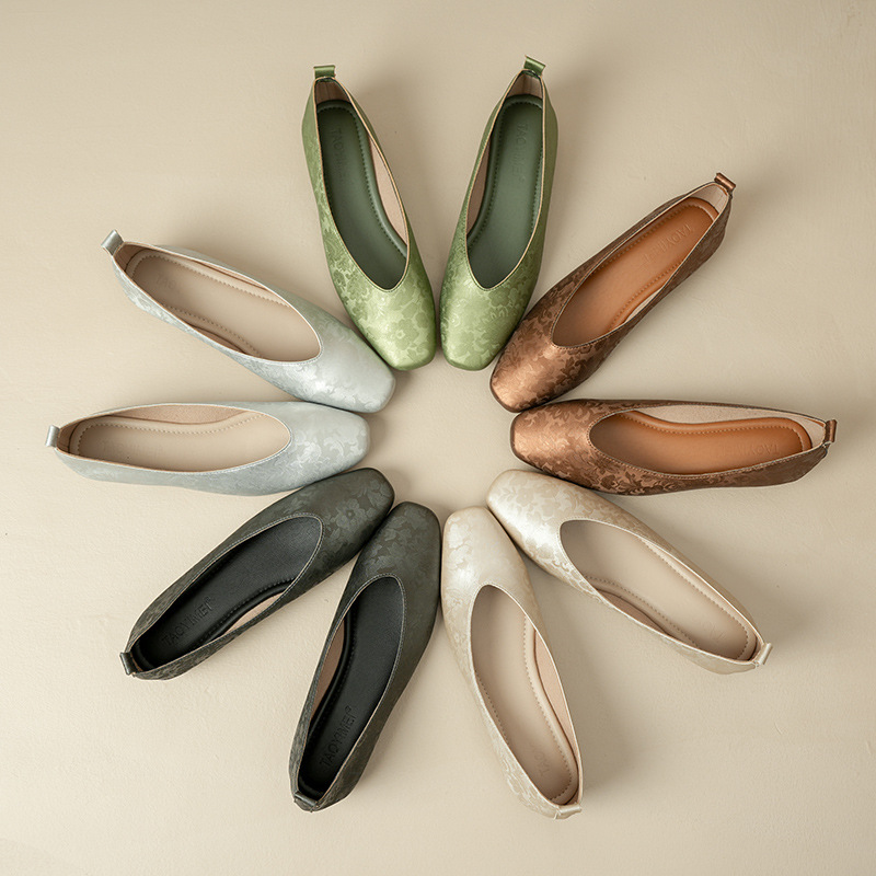 Leather Work Heels - New Boat Shoes for Women Low