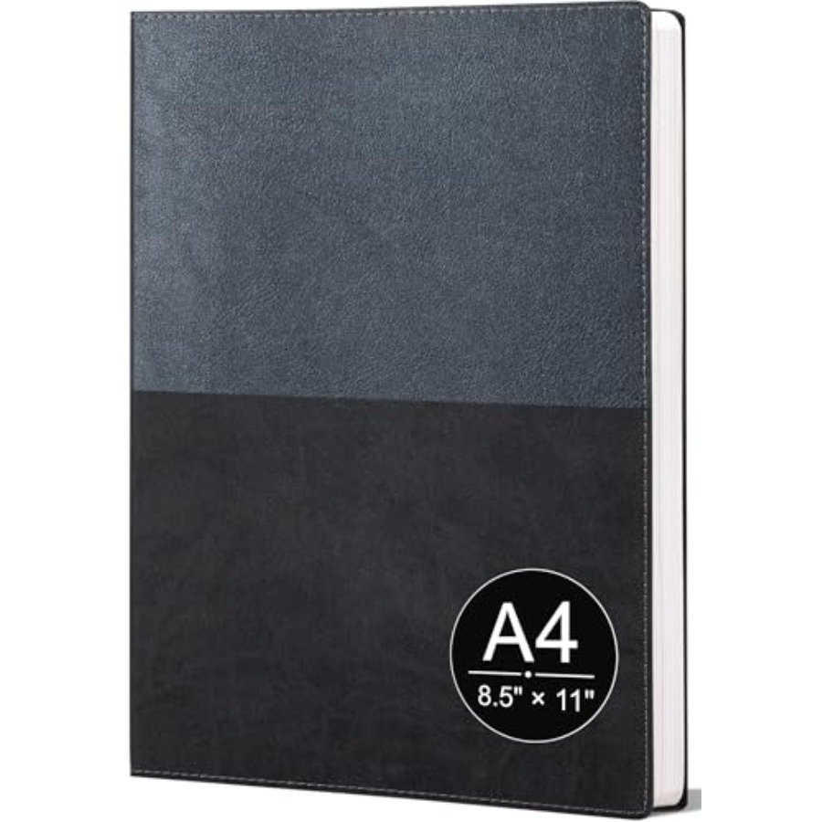Leatherwork Journal - College Ruled Notebook, A4 Color-Block Softcover