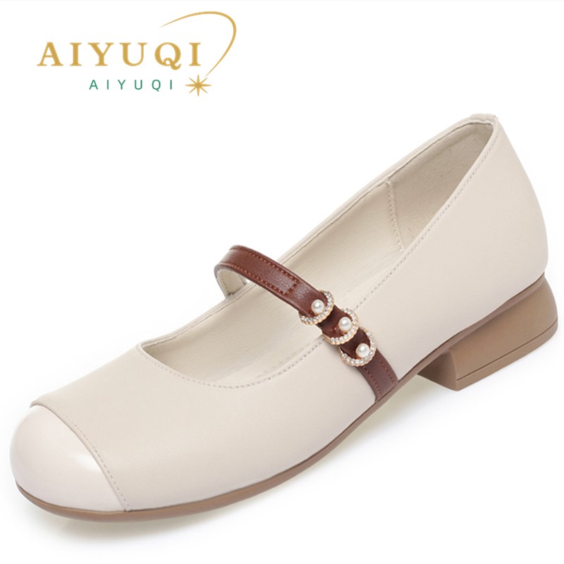 AIYUQI Mary Jane Shoes Women's - огляд і ціна Leather Work Heels