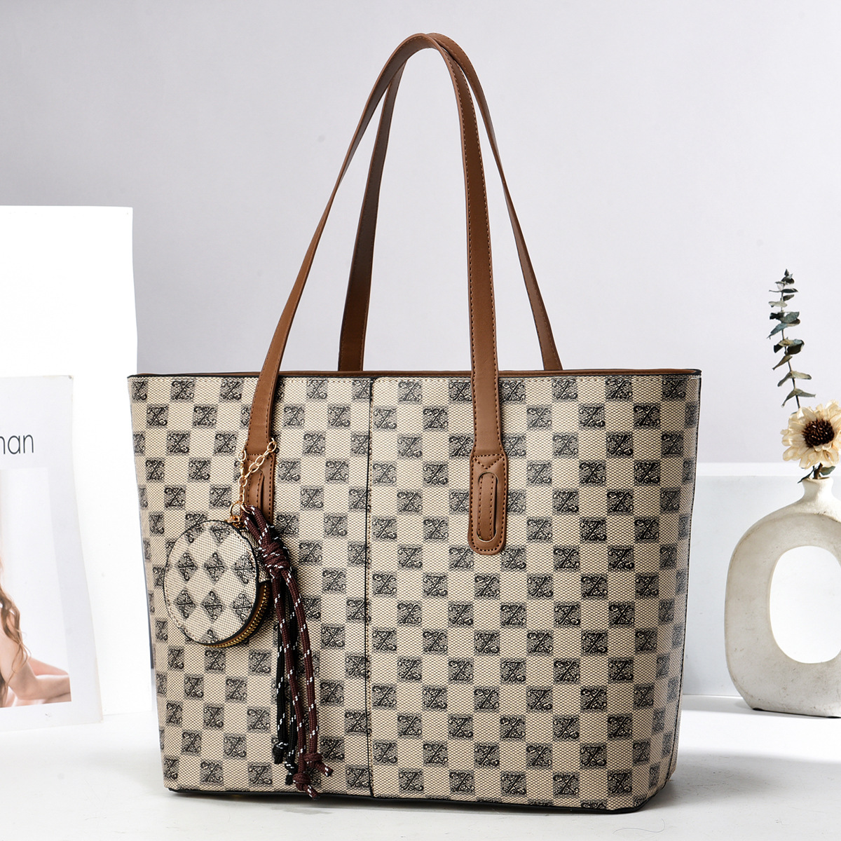 Tote Bags PU Leather Purses an - огляд і ціна Leather Work Handbag