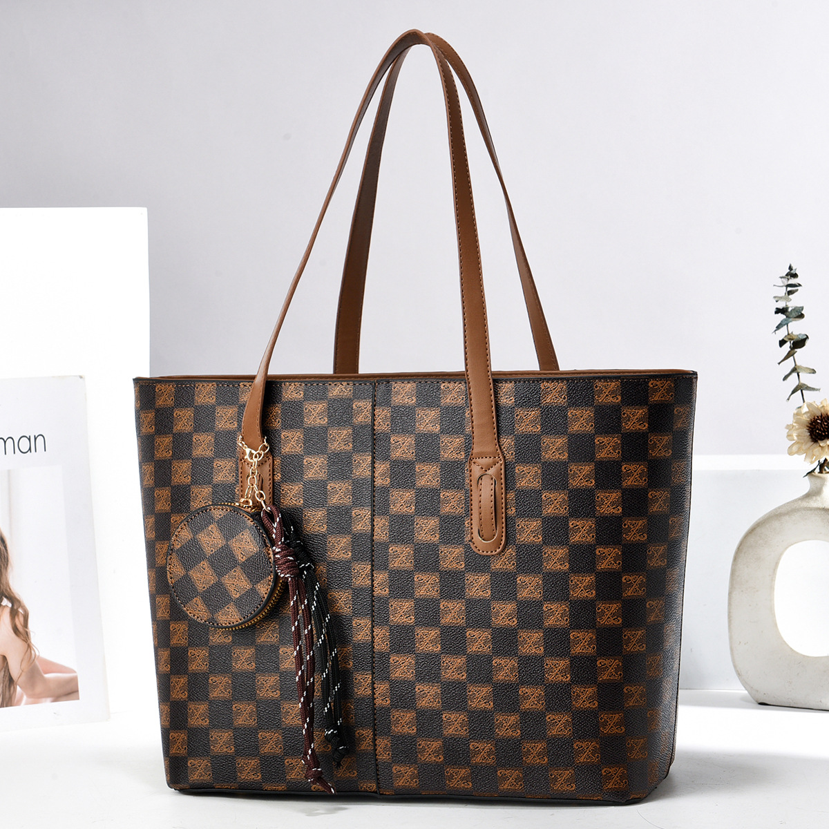 Tote Bags PU Leather Purses an - огляд і ціна Leather Work Handbag