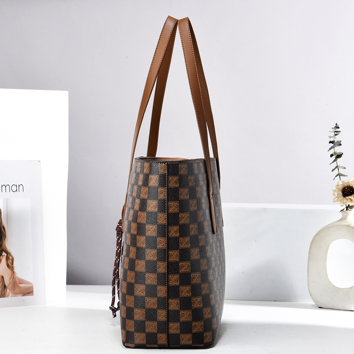 Tote Bags PU Leather Purses an - огляд і ціна Leather Work Handbag