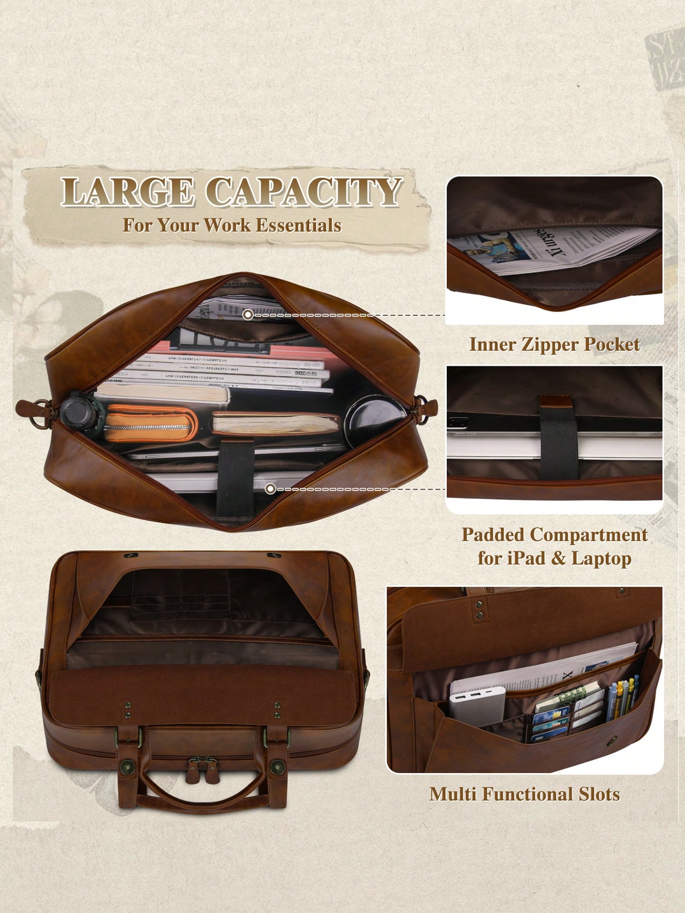 Vintage Leather Messenger Bag  - огляд і ціна Vintage Leatherwork