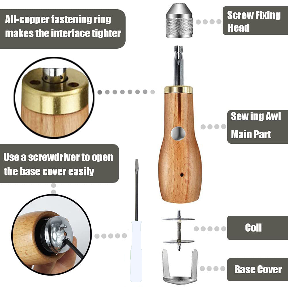 Leather Sewing Awl Thread Kit  - огляд і ціна Leatherwork Kit