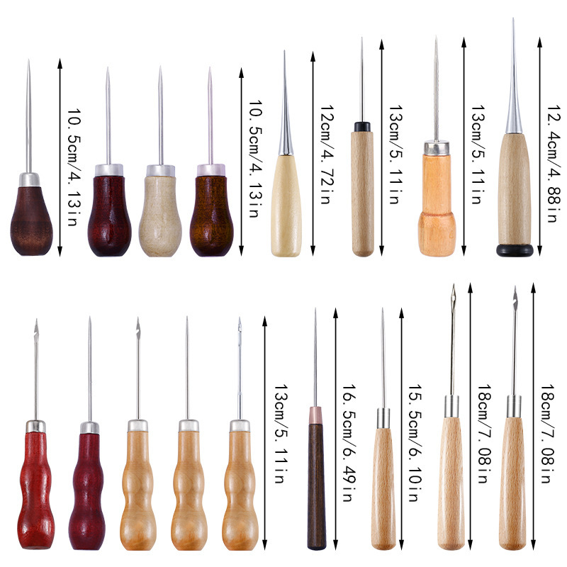 Leather Awl Wood Handle Awls S - огляд і ціна Leatherwork Repairs
