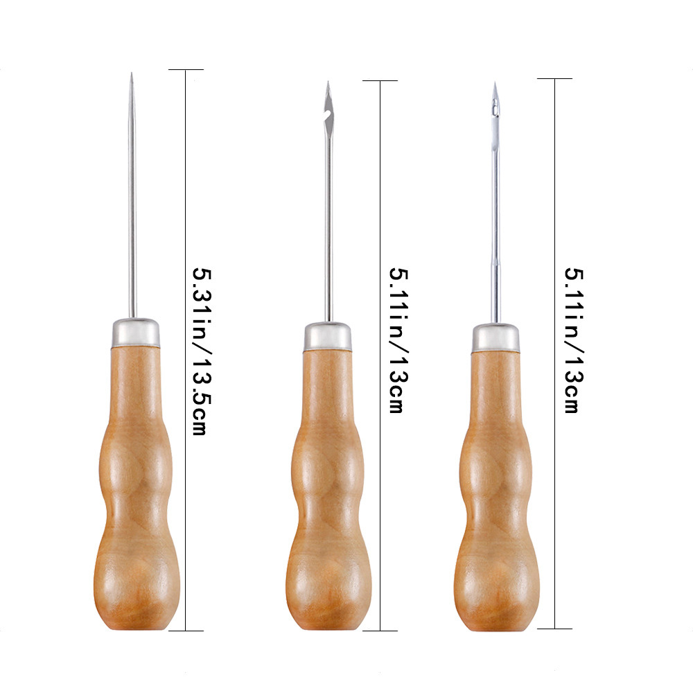 Leather Awl Wood Handle Awls S - огляд і ціна Leatherwork Repairs