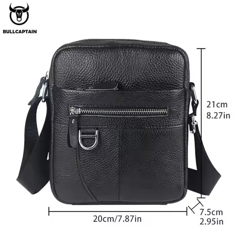 BULLCAPTAIN Mens Leather Messe - огляд і ціна Leather Work Handbag