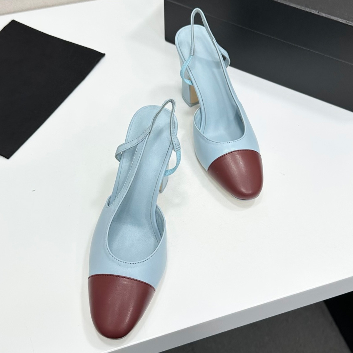 2026 Women's Two-Tone Slingbac - огляд і ціна Leather Work Heels