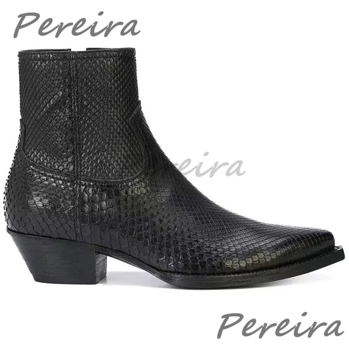 Trendy Snake Patterned Chelsea - огляд і ціна Leatherwork Drawing