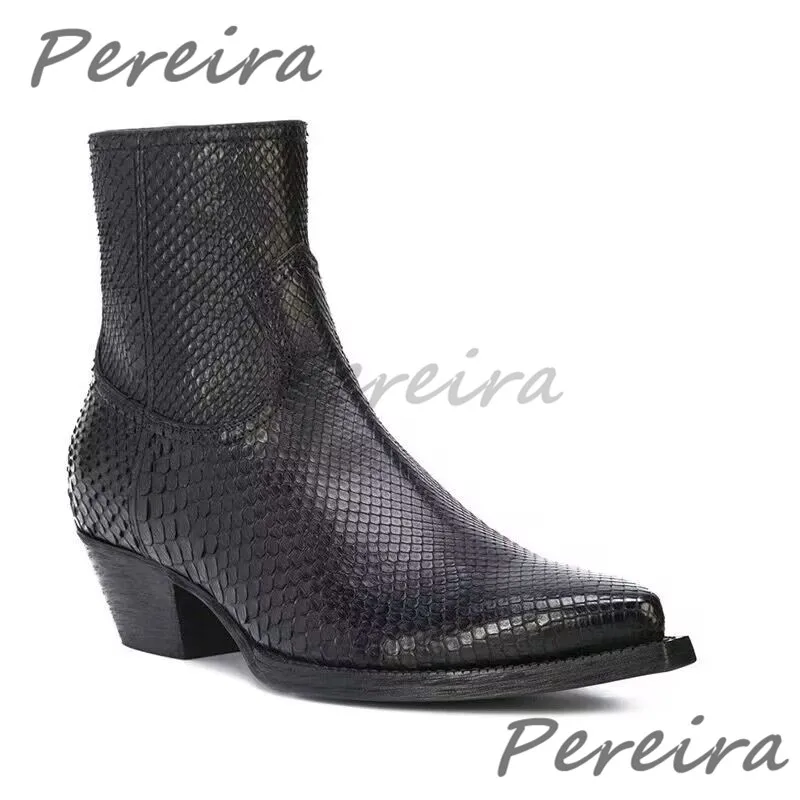 Trendy Snake Patterned Chelsea - огляд і ціна Leatherwork Drawing