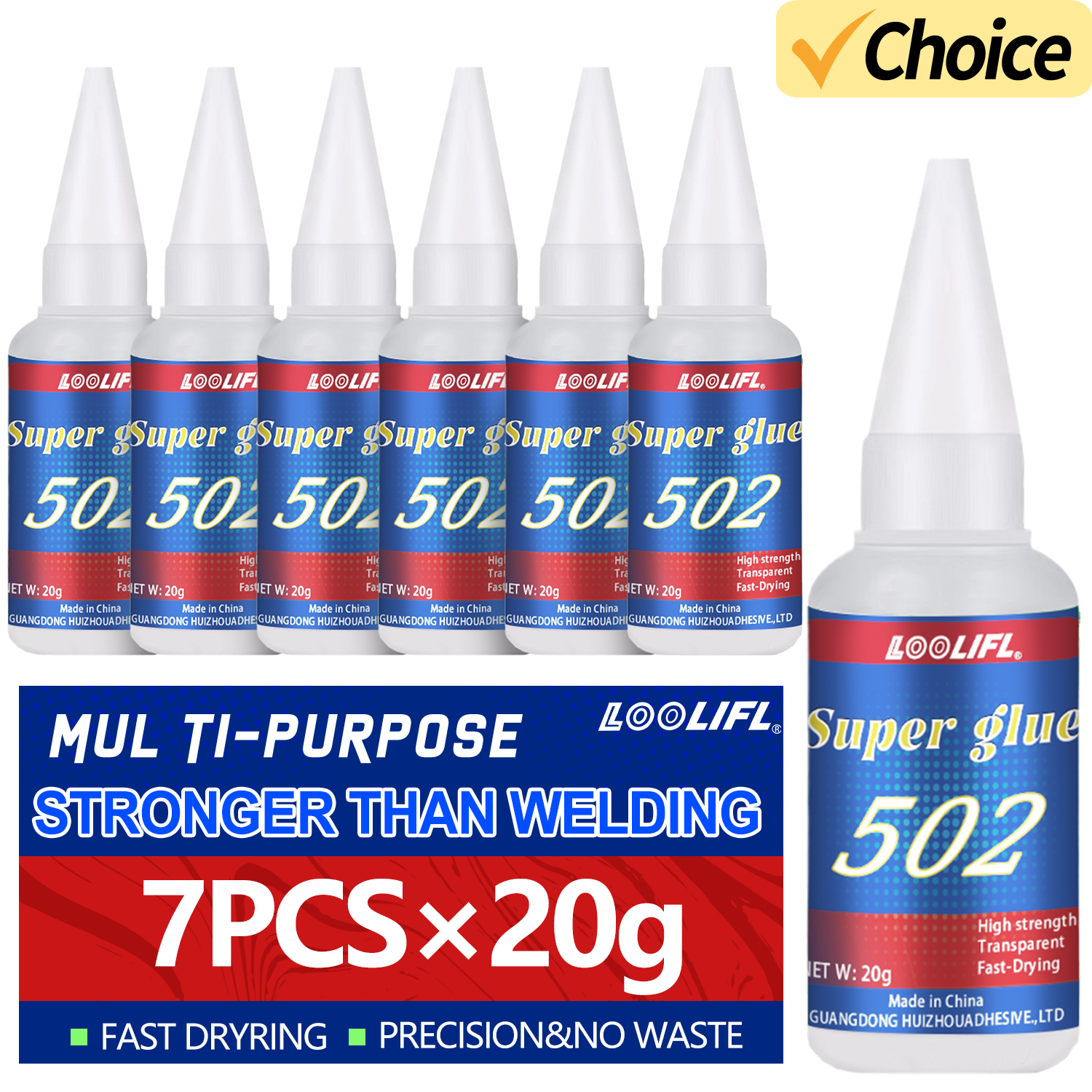 LOOLIFL 1-7pcs 502 Super Glue  - огляд і ціна Leather Work Leather