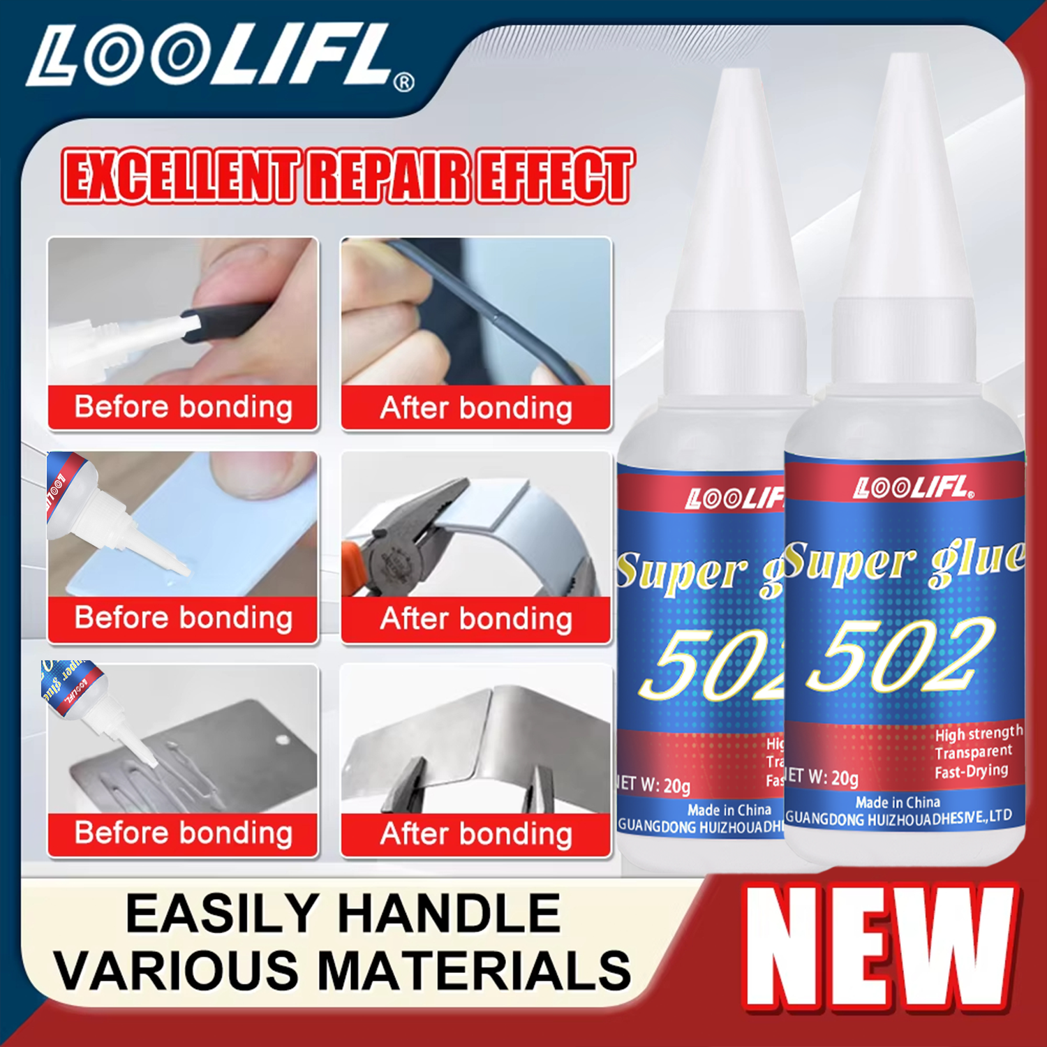 LOOLIFL 1-7pcs 502 Super Glue  - огляд і ціна Leather Work Leather