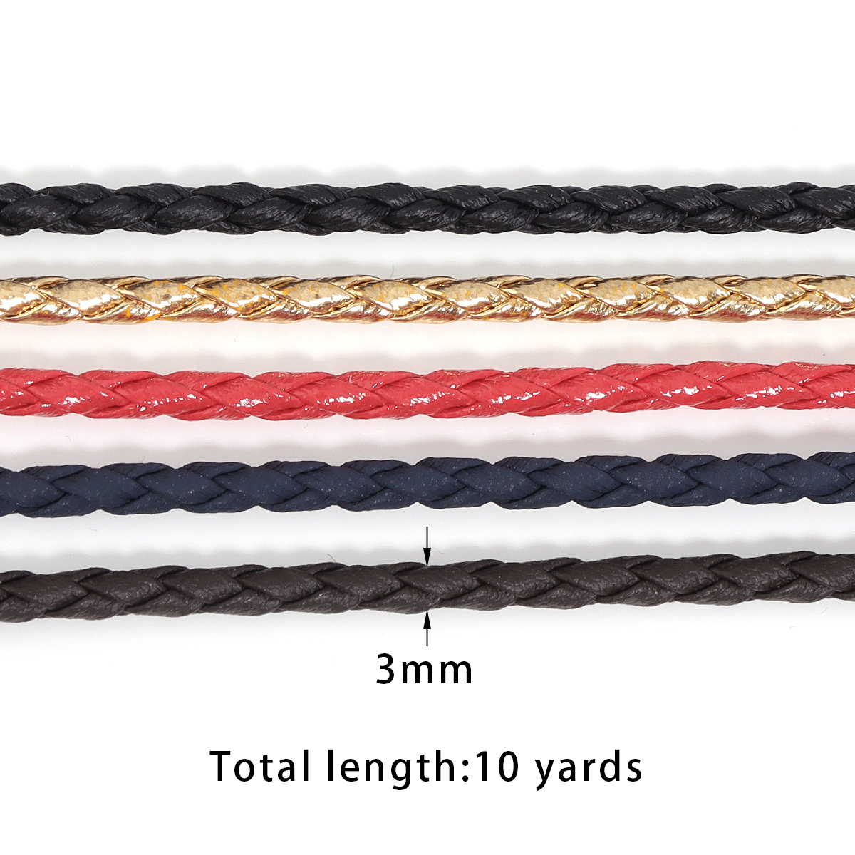 10Yards 3mm Braided Genuine Le - огляд і ціна Leatherwork Diy