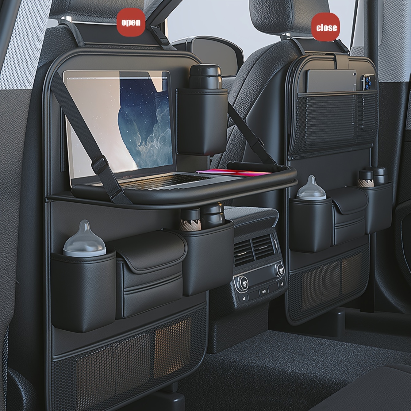 Multi-Pocket Car Seat Back Sto - огляд і ціна Leather Workbench