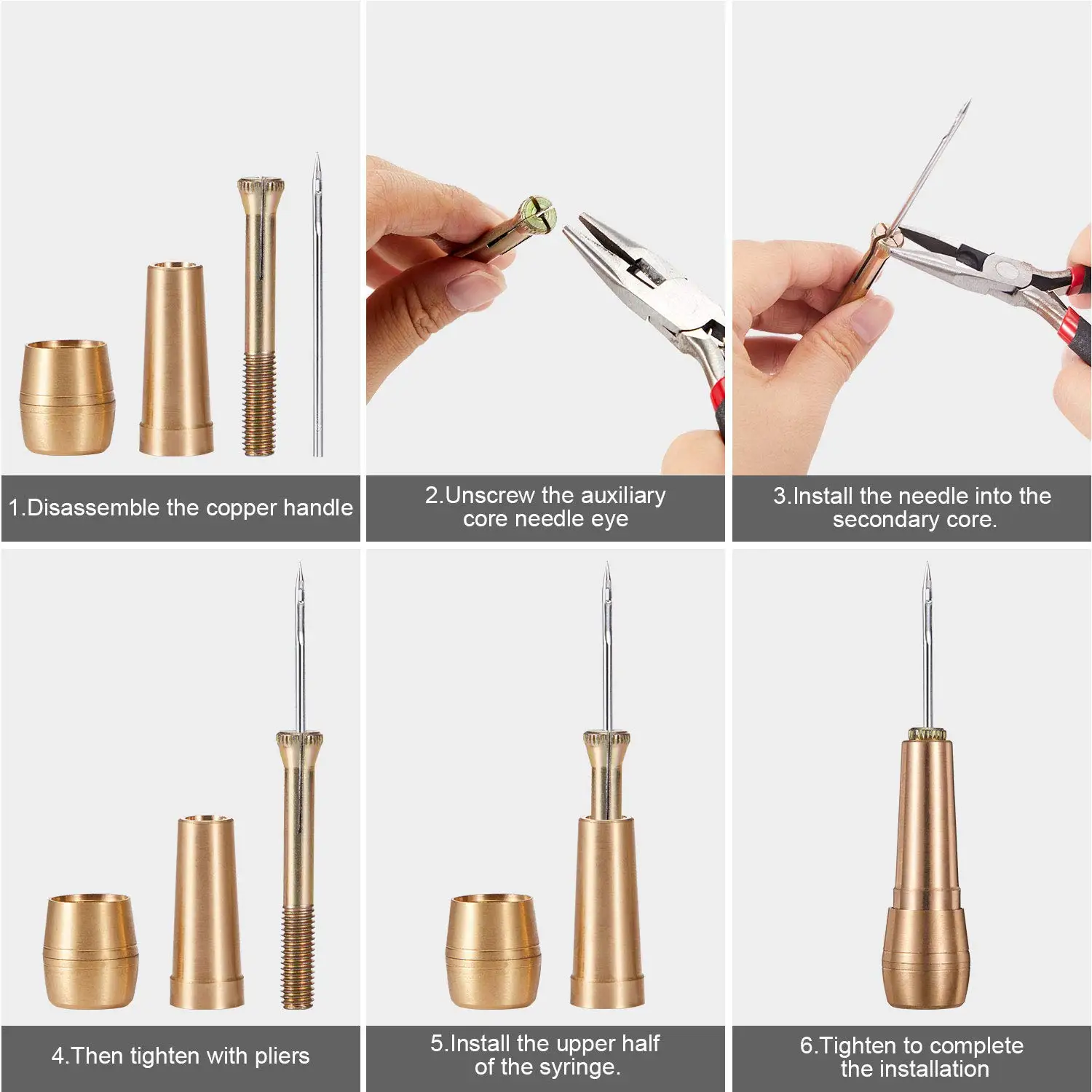 Leather Stitching Kit w/Copper - огляд і ціна Leatherwork Repairs