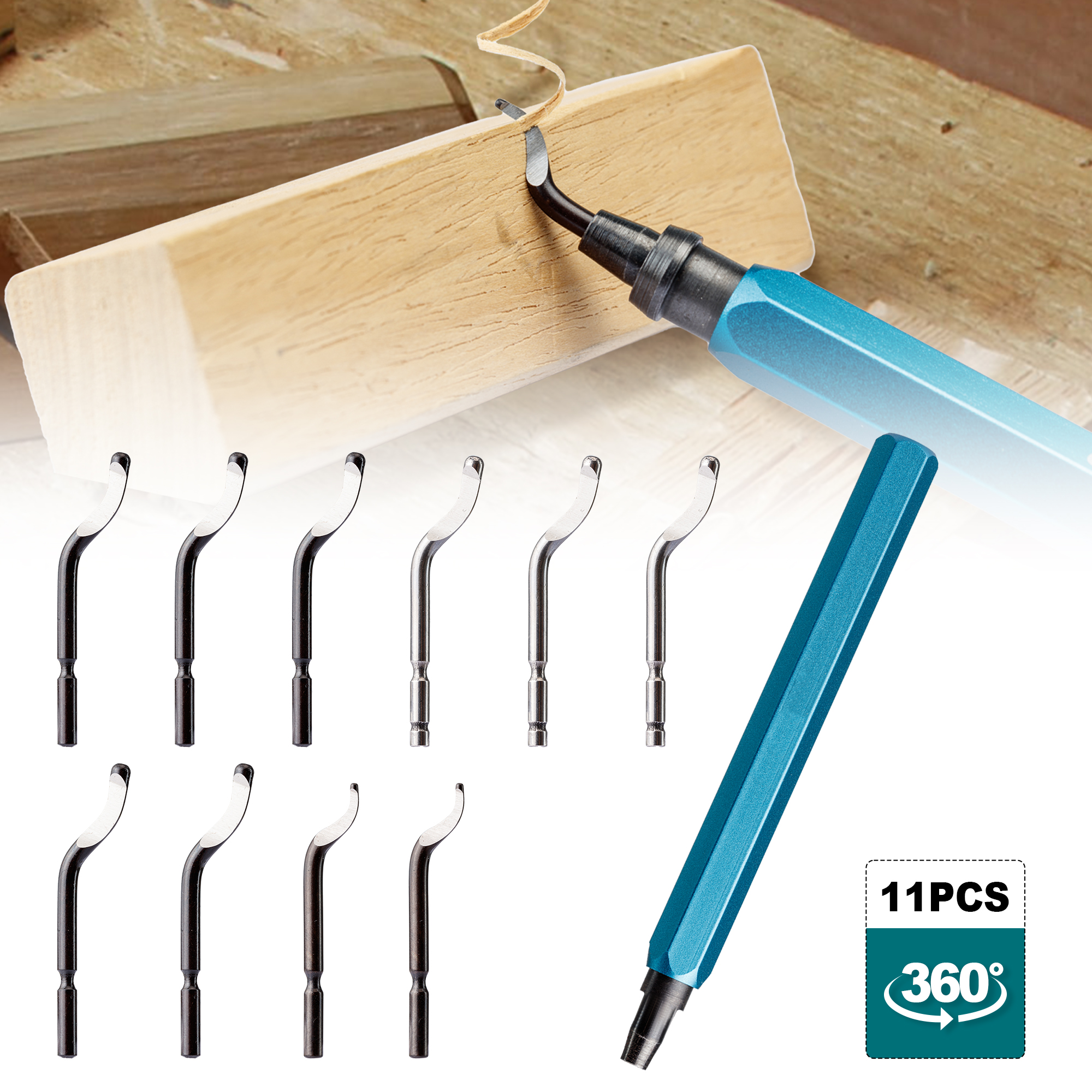 Deburring Tools Set 10pcs HSS  - огляд і ціна Swivel Knife Tool
