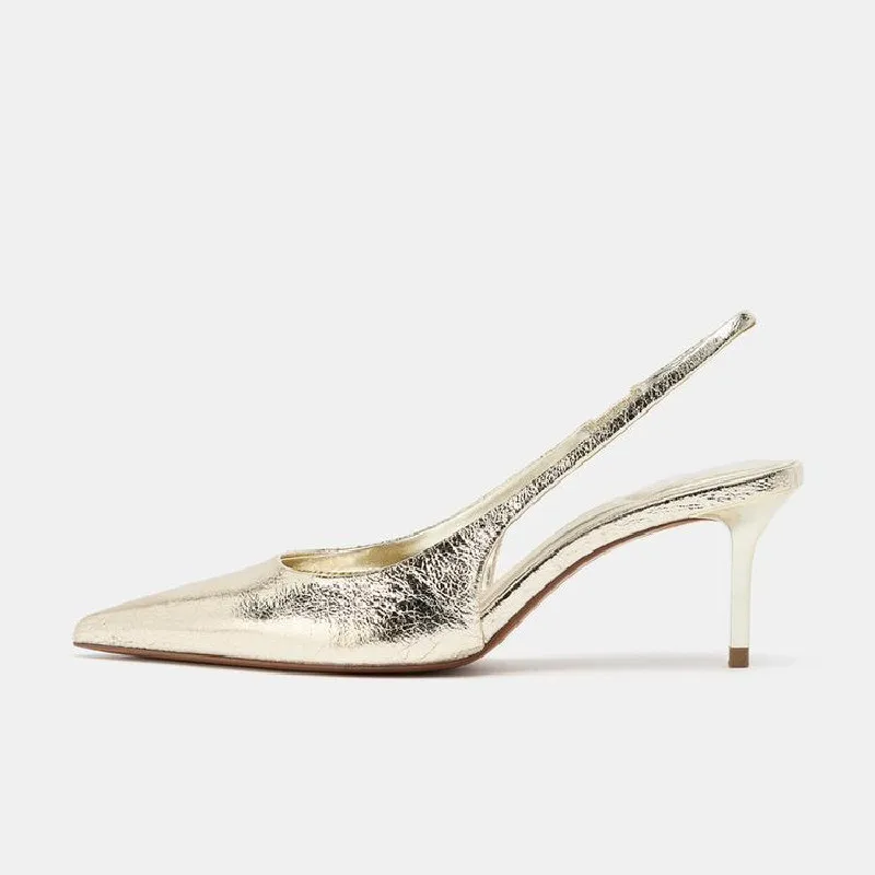Sexy Pointed Toe Gold Designer - огляд і ціна Leatherwork Drawing