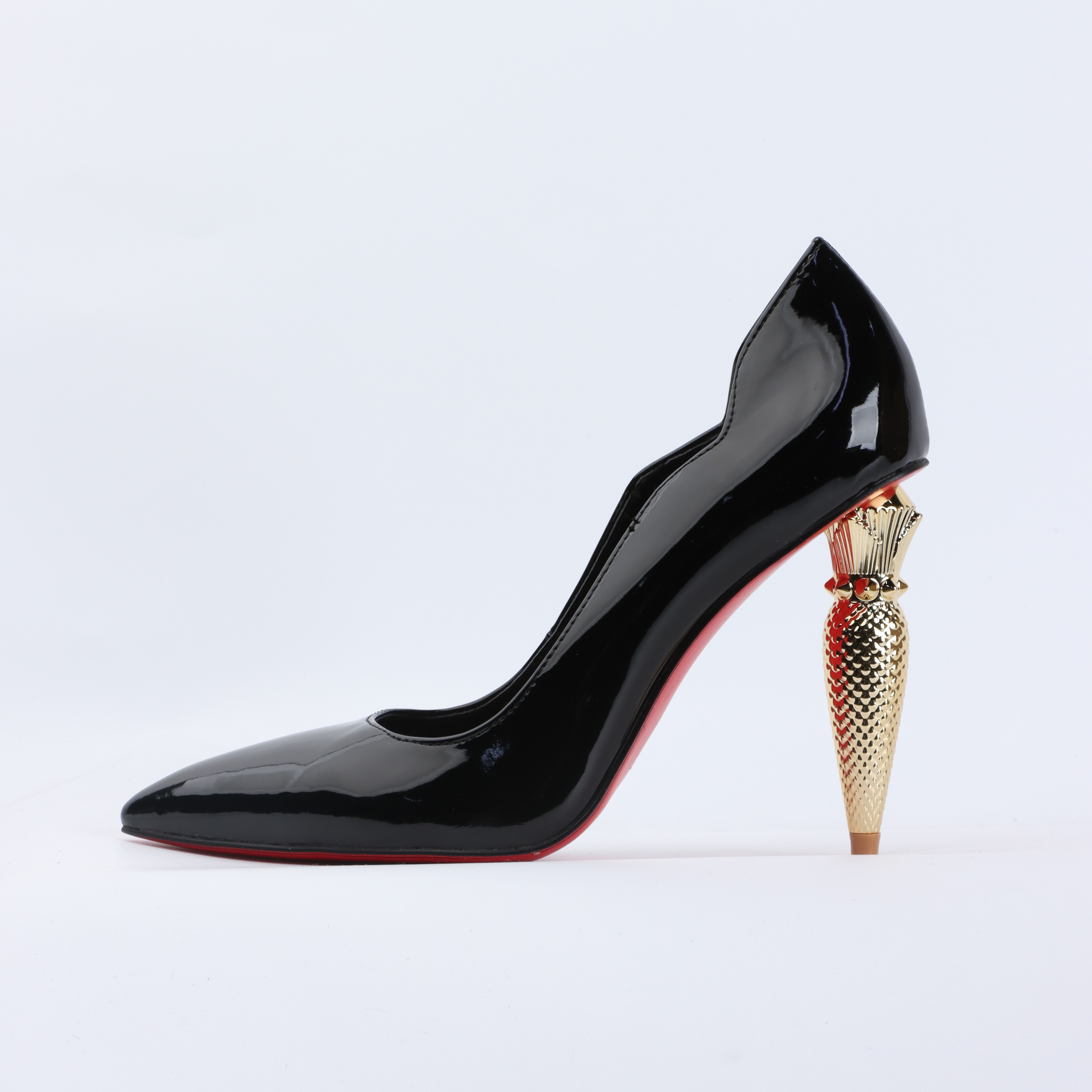 luxury Red Bottom Black Pointe - огляд і ціна Leather Work Heels